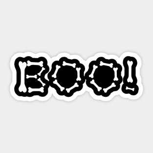 boo with bones Sticker